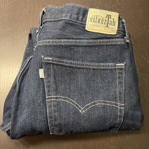 Levi's SilverTab Men's Dark Blue Jeans with Silver Stitching 🤩